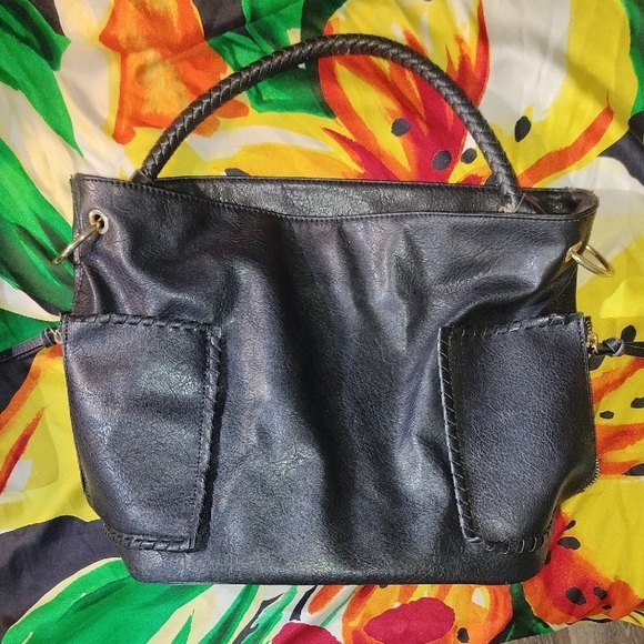 Black Shoulder Bag with Glossy Finish - Picture 8 of 8